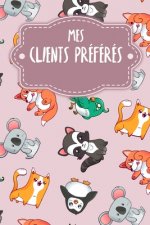Mes clients préférés: Carnet ? compléter pour l'enregistrement des conversations avec les (nouveaux) clients - Motif: Le r?gne animal rose