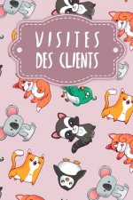 Visites des clients: Carnet ? compléter pour l'enregistrement des conversations avec les (nouveaux) clients - Motif: Le r?gne animal rose