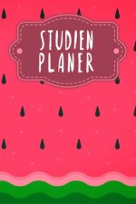 Studienplaner: Semesterplaner für Studenten und Schüler mit Stundenplan für 4 Semester - Motiv: Wassermelone