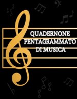 Quadernone Pentagrammato di musica: Grand format,110 pagina