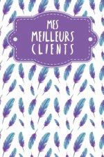 Mes meilleurs clients: Carnet ? compléter pour l'enregistrement des conversations avec les (nouveaux) clients - Motif: Plumes