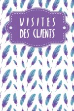 Visites des clients: Carnet ? compléter pour l'enregistrement des conversations avec les (nouveaux) clients - Motif: Plumes