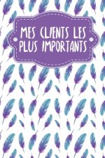 Mes clients les plus importants: Carnet ? compléter pour l'enregistrement des conversations avec les (nouveaux) clients - Motif: Plumes