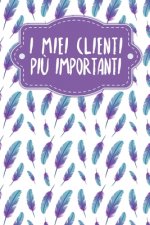 I miei clienti pi? importanti: Quaderno da completare per la registrazione delle conversazioni con i (nuovi) clienti - Design: Piume