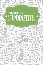Stundenzettel: Wöchentlich Stundenzettel zum Ausfüllen für 2 Jahre - Motiv: Abstrakte Muscheln