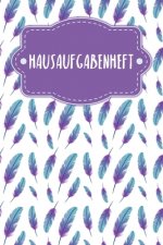 Hausaufgabenheft: Heft für Kinder + Schüler + Studenten - Motiv: Federn