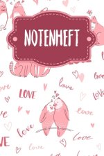 Notenheft: Notenheft für Schüler und Studenten - Motiv: Liebende Tiere