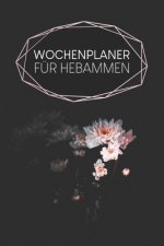 Wochenplaner für Hebammen: Handlicher Terminkalender - Motiv: Schwarze Blume