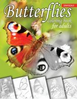 Butterflies Grayscale Coloring Book for Adults: A Grayscale Coloring Book for Adults of Beautiful Butterflies with Beautiful Photos of Animals for Beg