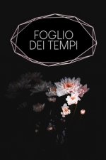 Foglio dei tempi: Fogli orari settimanali da completare per 2 anni - Motivo: Fiore nero