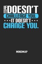 IF IT DOESN'T CHALLENGE YOU. IT DOESN'T CHANGE YOU. - Mindmap: Arbeitsbuch, um kreative Aufgaben oder Problemstellungen zu lösen.