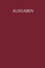 Ausgaben: Haushaltsbuch zum Ausfüllen mit praktischer monatlicher Bilanz - Motiv: Rot