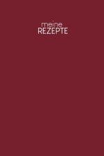 Meine Rezepte: Kochbuch zum Ausfüllen - Motiv: Rot