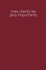 Mes clients les plus importants: Carnet ? compléter pour l'enregistrement des conversations avec les (nouveaux) clients - Motif: Rouge
