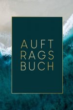 Auftragsbuch: Erfassung von Kundenaufträgen, praktisch zum Ausfüllen - Motiv: Meer mit Goldrahmen