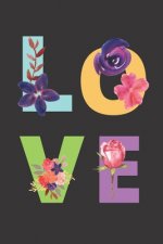Love: Flower Black Cover/Unique Greeting Card Alternative