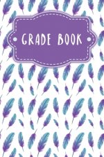 Grade Book: Grade booklet for pupils and students - Design: Feathers