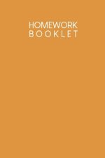 Homework Booklet: Booklet for children + pupils + students - Design: Mustard yellow