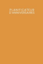 Planificateur d'anniversaires: Carnet ? pois pour la planification d'un anniversaire - Design: Jaune moutarde