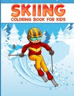 Skiing coloring book for kids: 50 filled coloring images of Cute Animals & Children Doing Winter Sports Cold Season Coloring for Ages 4-12, Child's T