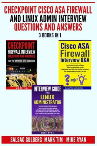Checkpoint Cisco ASA Firewall and Linux Admin Interview Questions And Answers - 3 Books in 1 - (Mark Tim,Mike Ryan,Salsag Gulberg)(Miękka)