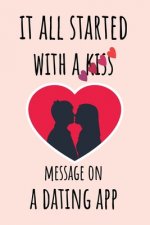 It all started with a Kiss Message on a Dating App: unique funny Valentines day gift for girlfriend, boyfriend