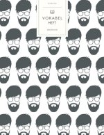 Vokabelheft: Hipster Gesicht Kopf Muster. 3 Spalten für Vokabeln. 120 Seiten mit schönem Design. Dreispaltiges Buch mit Soft Cover