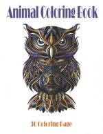 Animal Coloring Book: Lovely animals coloring books - mosaic coloring bookAnimal Mandala Coloring Book - Background for Anxiety Relief - Rel