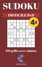 SUDOKU DIFFICILE 9x9: 100 grilles avec solution - collection RIZZL GAMES