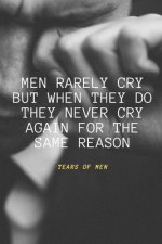 Men rarely cry but when they do they never cry again for the same reason: Tears of Men