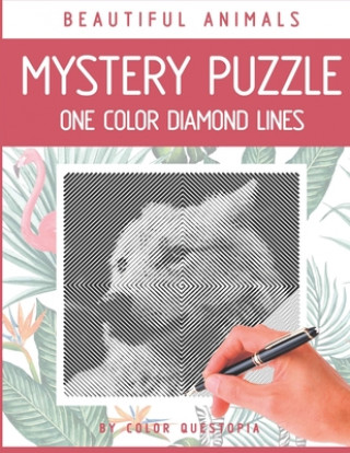 Beautiful Animals Mystery Puzzle One Color Diamond Lines