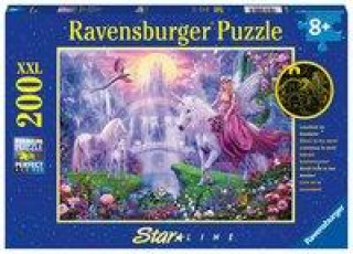 Ravensburger Kinderpuzzle - 12903 Magische Einhornnacht - Einhorn-Puzzle für Kinder ab 8 Jahren, mit 200 Teilen im XXL-Format, Leuchtet im Dunkeln