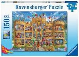 Ravensburger Kinderpuzzle - 12919 Blick in die Ritterburg - Ritter-Puzzle für Kinder ab 7 Jahren, mit 150 Teilen im XXL-Format