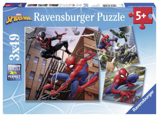 Puzzle Spiderman v akci/3x49 dílků