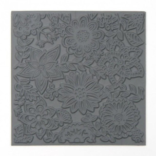 CERNIT polymerová textura - květy 90 x 90mm