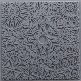 CERNIT polymerovďż˝ textura - mandala 90 x 90mm