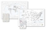 National Geographic: World and United States Coloring [map Pack Bundle]