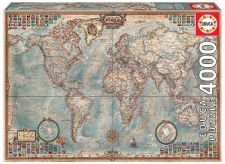 Educa Puzzle.  Historic World Map 4000 Teile