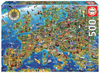 Educa Puzzle. Crazy European Map 500 Teile