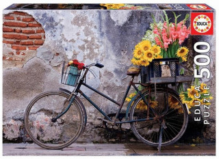 Educa Puzzle.  Bicycle with Flowers 500 Teile