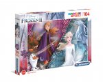 Clementoni Puzzle Supercolor Glitter Frozen 2, 104 dílků