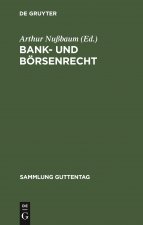 Bank- Und Boersenrecht