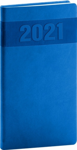 Kapesní diář Aprint 2021, modrý