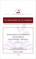 Métalangage et expression du sentiment linguistique 