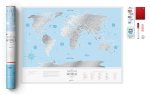 Mapa zdrapka świat travel map silver world