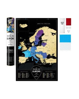 Mapa zdrapka travel map black Europe