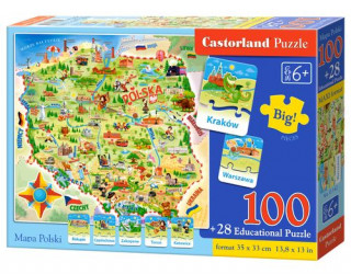 Puzzle 100 maxi Mapa Polski
