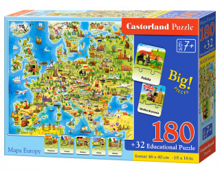 Puzzle 180 Mapa Europy E-227-PL