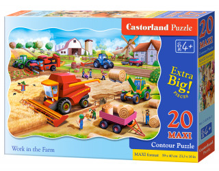 Puzzle 20 maxi Praca na farmie C-02436