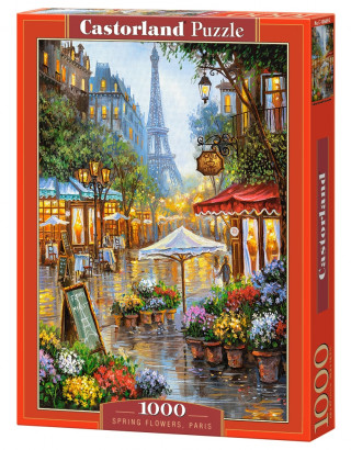 Puzzle 1000 Wiosenne kwiaty Paryż C-103669-2